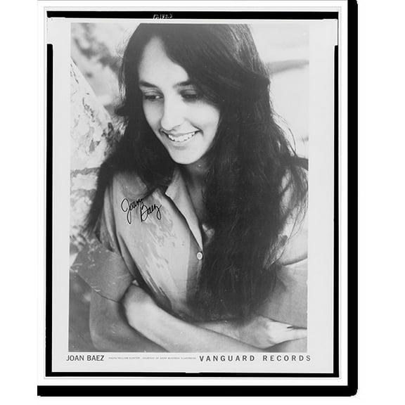 Historic Print, [Joan Baez, half-length portrait, facing left].photo [by] William Claxton., 16" x 20"