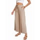 thumbnail image 2 of Pantalones de y Algodón para Mujer, Informales, de Verano, para Playa, con Cordón, Holgados, de Pierna y Bolsillos. Color Almendra M, 2 of 9