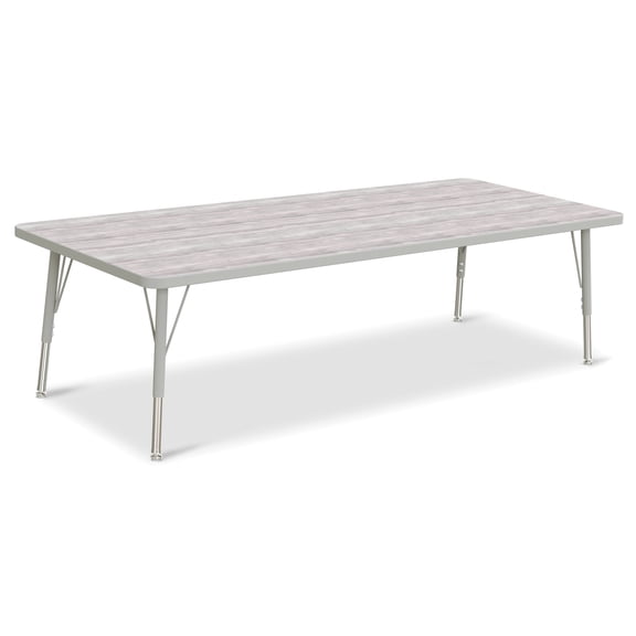 Rectangle Activity Table - 30" X 72", E-height - Driftwood Gray/Gray/Gray