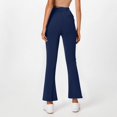 thumbnail image 4 of Prdecexlu Flare Yoga Pants Women Petite High Waist Leggings Stretch Bootcut Workout Pants Full Length Trousers Athletic Gym Running Leggings Navy XL, 4 of 6