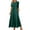 Green, variant on WIZUTIZ Womens Dresses Casual Trendy Loose Fit Swing with Pockets Plain Solid Vacation Dress Short Sleeve Crew Neck Pleated Dress for Women's Ankle-Length Comfy Dress Black