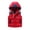 Red, variant on Qudderr Baby Toddler down Cotton Vest Boys Girls Hooded Warm Sleeveless Jacket 3-12 Years Kids Puffer Waistcoat for Fall Winter