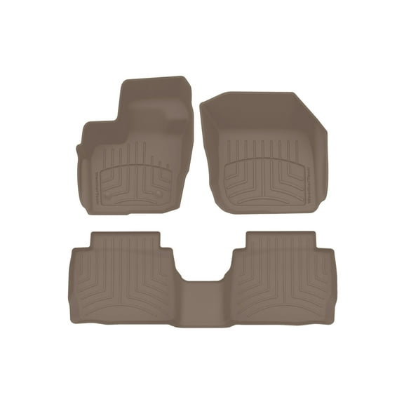WeatherTech FloorLiner HP Custom Fit Floor Mats compatible with Fusion, MKZ - 1st & 2nd Row, Tan