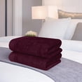thumbnail image 3 of BELIZZI HOME 100% Premium Cotton 2 Pack Oversized Large Bath Towel Sets 28x55 inches, Ultra Absorbant, Compact, Quick Dry & Light Weight Towels - For Gym, Travel, Camp & Pool - Burgundy, 3 of 6