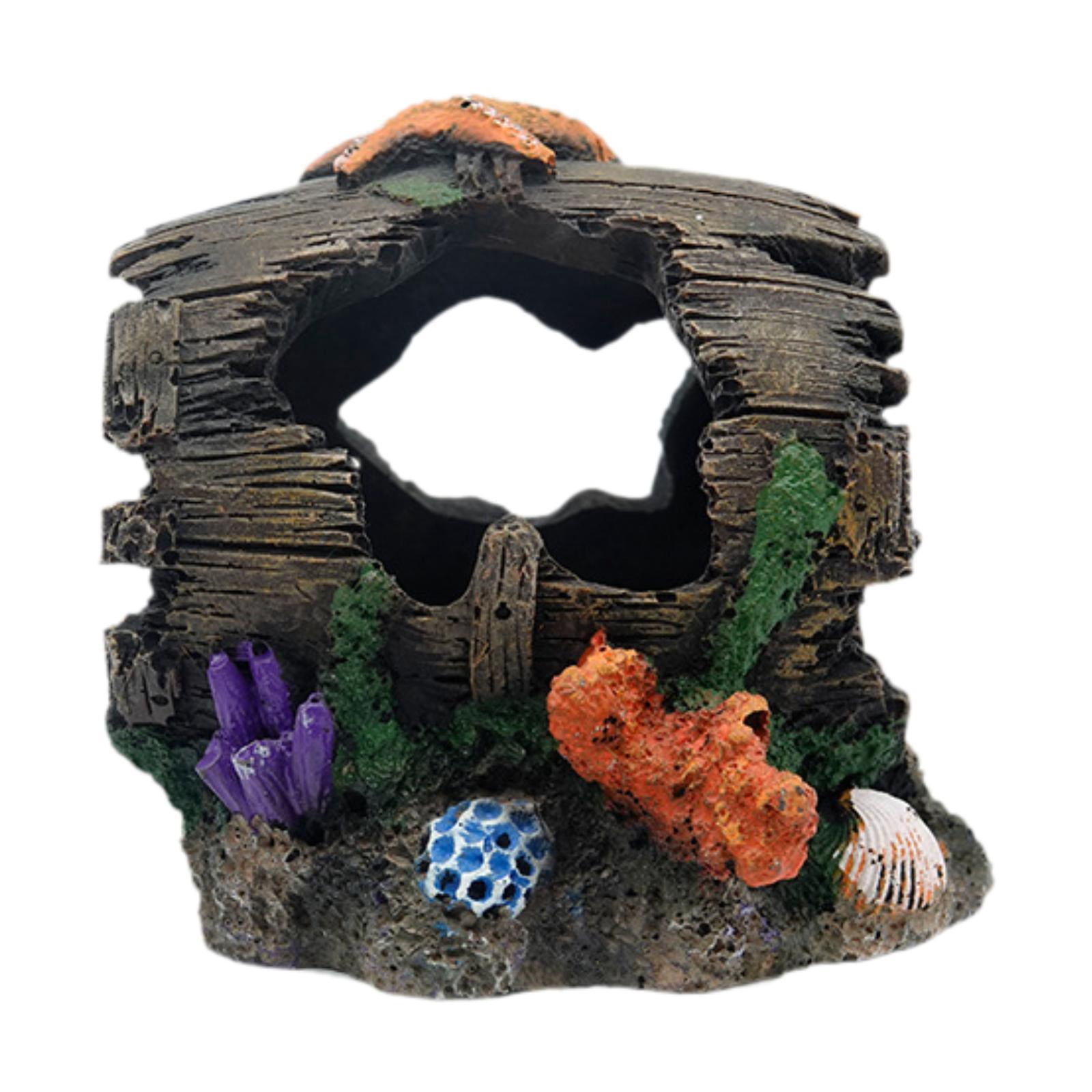 EHJRE Aquarium Decorations for Fish Cave, Resin, Landscaping Crafts, Fish Garden, Pond, Barrel Decor, Barrel, Barrel, Barrel Decor, Barrel, Barrel Decor