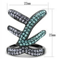 thumbnail image 2 of Luxe Jewelry Designs Women's Stainless Steel Ring with Multicolor Crystal - Size 10, 2 of 4