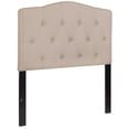 thumbnail image 2 of Pemberly Row Contemporary Tufted Twin Panel Headboard in Beige, 2 of 7