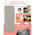 thumbnail image 5 of Wave Point Black Yoga Towel for Hot Yoga Non Slip, Modern Minimalist Geometric on Linen Yoga Mat Towel Absorbent Yoga Sweat Towels Microfiber Hot Yoga Blanket for Bikram Pilates 26"x70", 5 of 7