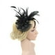 thumbnail image 2 of Elegante tocado accesorio para el cabello diadema con plumas tocado de novia Negro, 2 of 9