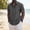 Gray men's linen shirts short sleeve a1, variant on MORESEC Men's Linen Shirts For Summer Casual Wear Short Sleeve Collared Solid Beach Slim Fit Button Down Shirts Vacation Fashion Clothing, Army Green L