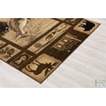 thumbnail image 5 of HR HANDCRAFT RUGS HR Wilderness Elegance: Geometric Cabin Area Rug with Abstract Moose, Kayak, Fishing Gear, and Big Fish Design 5' x 7', 5 of 9