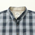 thumbnail image 3 of Dubinik Mens Short Sleeve Button Down Shirts 100% Cotton Plaid Men's Casual Button-Down Shirts with Pocket, 3 of 6