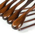 thumbnail image 5 of Quality Luxury Heavy Duty Wooden Suit Hangers Wide Wood Hanger for Coats and Pants with Locking Bar (6, Retro), 5 of 5