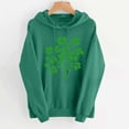 thumbnail image 1 of TaTaai Ladies St Patricks Hooded Sweatshirt Long Sleeve Holiday Print Casual Pullover Loose Fit Top (Size Up Recommended) Gift, 1 of 5
