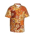 thumbnail image 2 of Balery Hippie Flower Print Men's Hawaiian Shirts Short Sleeve Beach Shirt Relaxed Fit Vacation Button Down Shirts-Small, 2 of 9