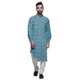 thumbnail image 2 of Atasi Asymmetric Style Rayon Mens Kurta Printed Long Casual Kurta Shirt, 2 of 6