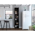 thumbnail image 3 of TUHOME Hobart Pantry  Engineered Wood Pantries in  Black, 3 of 9