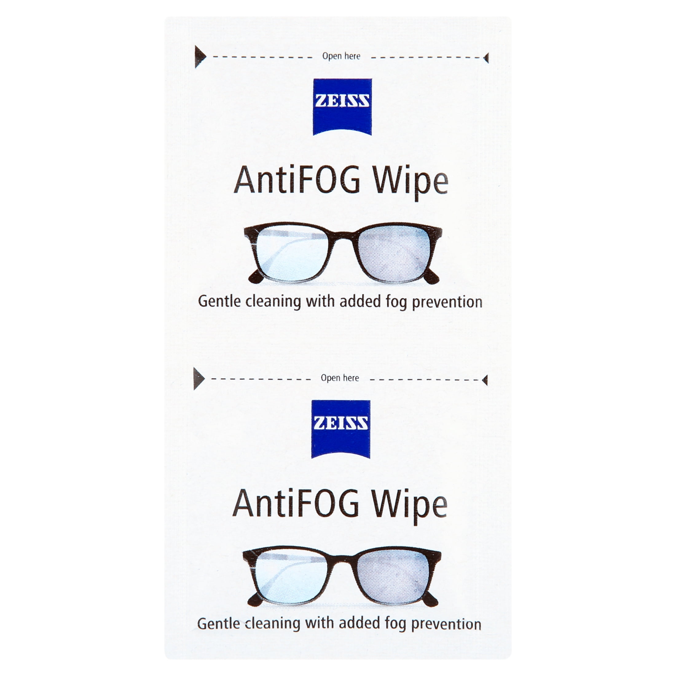 ZEISS Gentle and Thorough Cleaning Anti Fog Lens Cleaning Wipes for Eyeglass, 40 Count