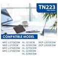 thumbnail image 2 of TN223 BK/C/M/Y Toner Cartridge 4 Pack Replacement for TN223BK, TN223C, TN223M, TN223Y 4-Color Toner Cartridge Set, Black Cyan Magenta & Yellow, TN2234PK, 2 of 7