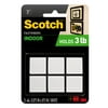 Scotch Indoor Fasteners, Holds 3 lbs., White, 7/8" x 7/8", 12 Sets