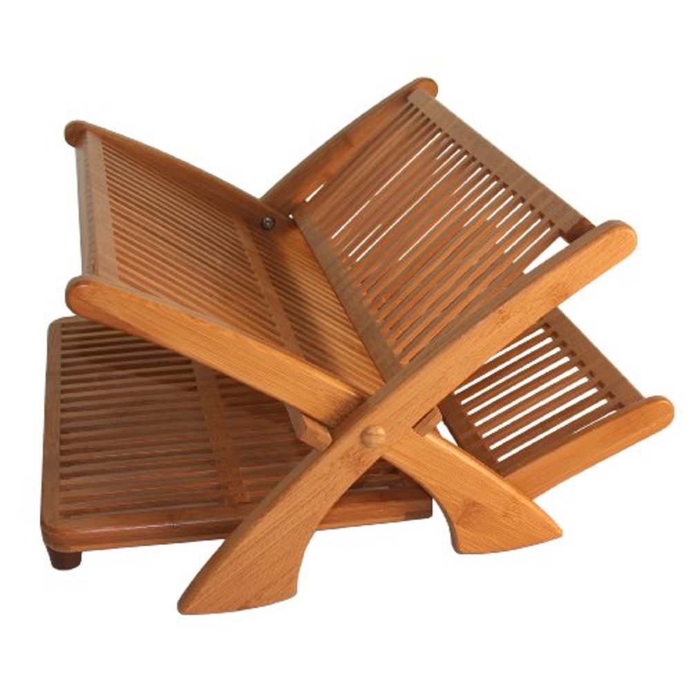 Totally Bamboo Collapsible Eco Dish Rack, Extra Large Capacity for