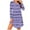 Purple, variant on Aofany Women's Nightgown Long Sleeve Nightshirt V Neck Sleep Shirt Loose Loungewear Casual Sleepwear
