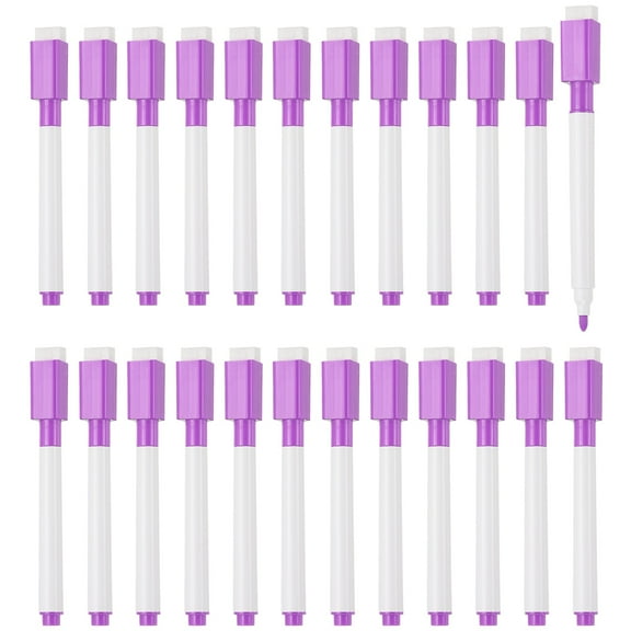 Whiteboard Pen, 0.5-1mm Fine Tip Dry Erase Purple White Board Markers, 24 Pcs