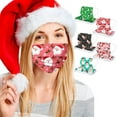 thumbnail image 2 of JM Pack de 50 mascarillas faciales desechables navideñas para mujeres y hombres adultos de 3 capas JM RV021031-00863SDJ, 2 of 5