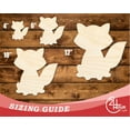 thumbnail image 3 of Unfinished Wood Cute Fox Shape | DIY Craft Cutout 14" / 1/4", 3 of 3