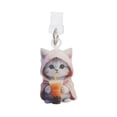 thumbnail image 4 of Unique Bargains 2 Pcs Dust Plug Charm for Lightning Cat Pendants Anti Dust Plugs Light Pink Light Brown, 4 of 5