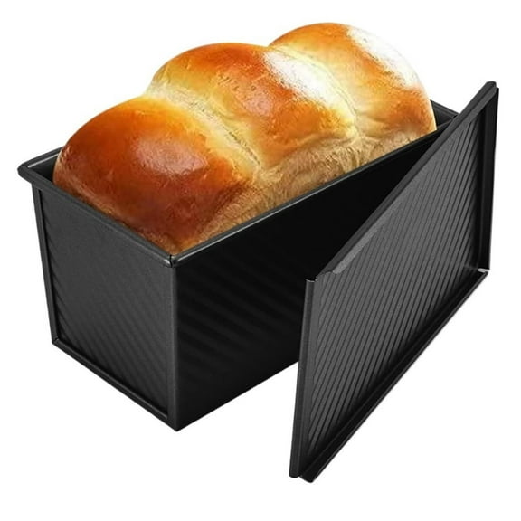 Steel Non-Stick Bread Baking Tray - With Lid, Vent Design, Multi-Use - for Bread, Pastries, Oven Baking
