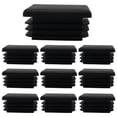 thumbnail image 2 of Square Plastic Plug Tubing Post End Cap Chair Glide 10pcs Black Plastic Square Plugs, 2 of 4