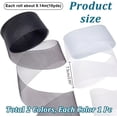 thumbnail image 2 of 20 Yards 2 Colors Stiff Horsehair Braid Horsehair Mesh Braid Trim 3" Wide Polyester Stiff Ribbons for Boning Sewing Wedding Dress Gowns Skirt Hat Accessories White and Black, 2 of 9