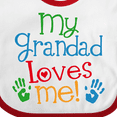 thumbnail image 4 of Inktastic My Grandad Loves Me Boys or Girls Baby Bib, 4 of 4