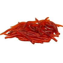 Aurgiarme 50Pcs Soft Fishing Lures Artificial Maggots Soft Lures Fishing Baits Earthworms Baits for Freshwater Fishing