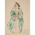 thumbnail image 3 of Ivan Ivanec 18x24 Black Modern Framed Museum Art Print Titled - Women's (Actress) Study in a Historical Outfit (1940), 3 of 5