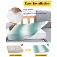 thumbnail image 5 of Aqua Teal White Ombre Couch Cushion Covers Stretch, Washable Sofa Seat Covers Individual Seat Cushion Sofa Slipcovers Modern Abstract Art Farmhouse Gradient Couch Cover Furniture Protector S-1PCS, 5 of 7