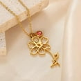 thumbnail image 2 of NICKSUN Birth Flower Necklaces Birthday Gifts for Women | 18K Gold Plated Birth Month Floral Birthstone Pendant Necklaces Flowered Jewelry Gifts for Mom Friends, 2 of 15