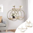 thumbnail image 1 of Estante Colgante de Pared de Metal Amarillo | Iluminación Decorativa para Salón Sin Perforaciones | 34 X 27 X 10 Cm | 800 G, 1 of 6