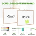 thumbnail image 6 of DOLLAR BOSS Double-Sided Magnetic Whiteboard, 16" x 12" Dry Erase White Board for Wall, Gold Aluminum Frame Hanging Small White Board, Portable Memo Board for Home Kitchen Office, 6 of 10