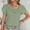 Green, variant on OKBOP Plus Size Tops for Women Short Sleeve Blue V-Neck Button Solid T-Shirts Womens Shirts for Summer