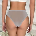 thumbnail image 5 of Aobny Elastic Sexy Women's Panties Gray Sheer Bikini Panties Mesh No Show Briefs for Adult,S-XL, 5 of 8