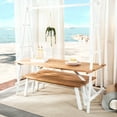 thumbnail image 4 of SAFAVIEH Willamy Outdoor Patio 3 Piece Dining Set, Natural/White, 4 of 9