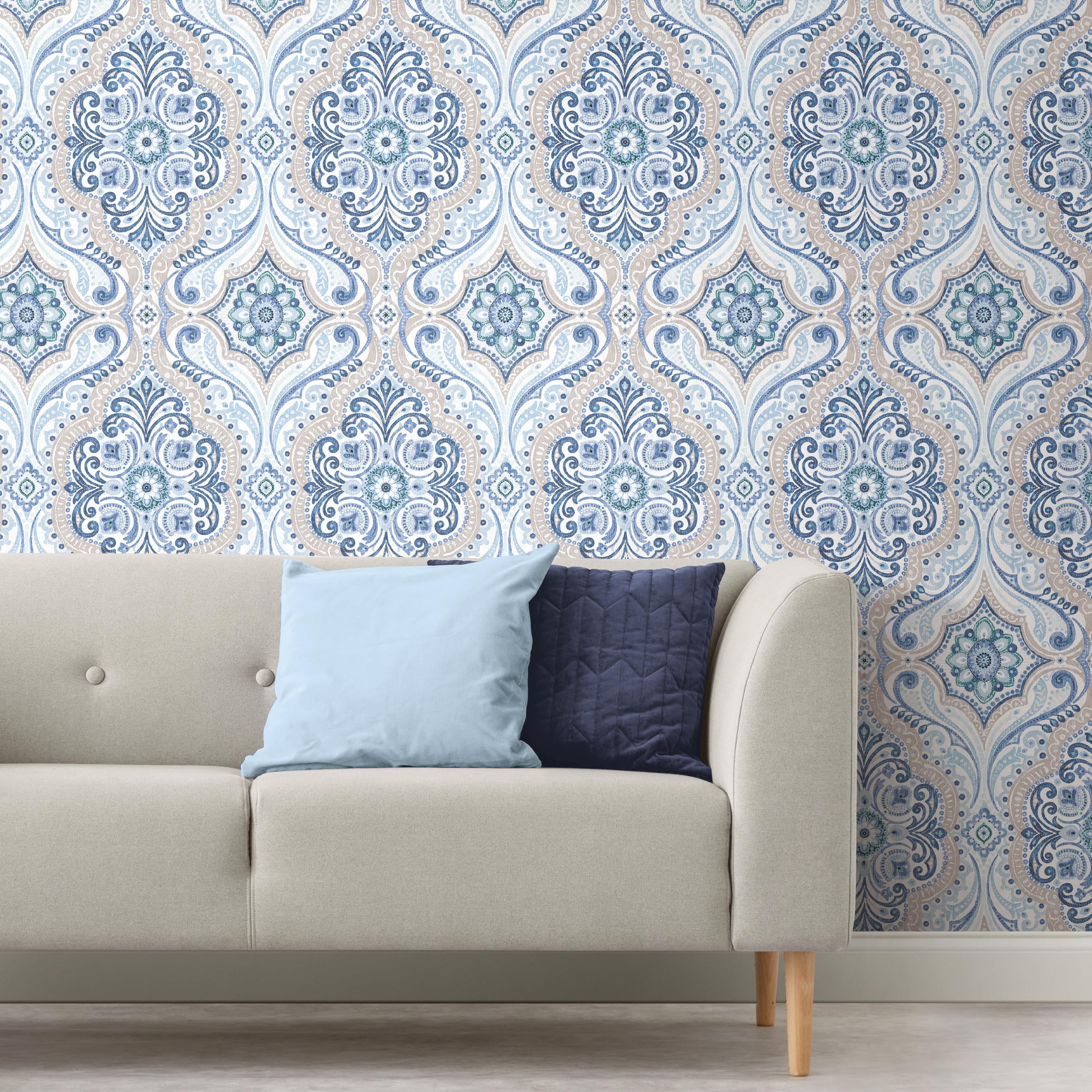 RoomMates Bohemian Damask Peel and Stick Wallpaper