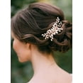 thumbnail image 2 of Wedding Hair Comb Pearl Side Combs Rhinestones Hair Jewelry Crystal Hair Pieces Decorative Bridal Hair Accessories for Women and Girls (SILVER), 2 of 4