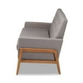 thumbnail image 3 of Baxton Studio Perris Light Grey Upholstered Walnut Finished Wood Sofa, 3 of 9