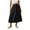 Black, variant on DailyTrove Women's High Waist Solid Color Balloon Midi Skirt, Elastic Waist Casual Flowy Skirt with Pockets for Everyday Fashion