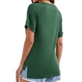 thumbnail image 4 of YouLoveIt Women's Tshirt Summer Tops Short Sleeves T Shirt V neck T-Shirt Plus Size Casual V Neck Summer Tops Casual Top T-shirt Blouses Summer Loungewear, 4 of 8