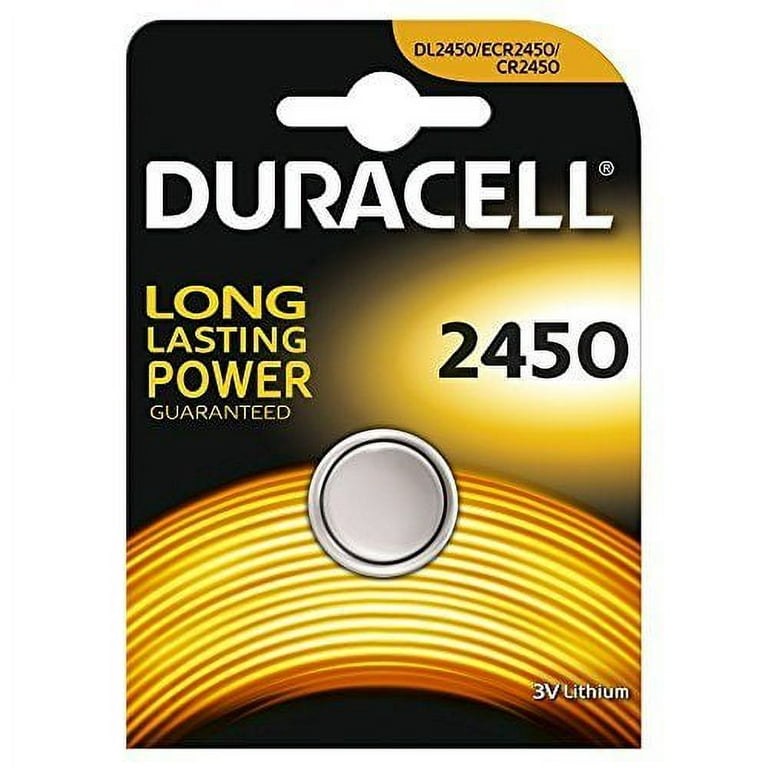 6 X Duracell DL2450 Lithium Coin Battery, 2450 Size, 3V, 540 mah Capacity
