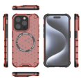thumbnail image 4 of 2-in-1 Magnetic Phone Case for iPhone 13 Pro, [Anti-fall] [Compatible with MagSafe] Shockproof Translucent Honeycomb Pattern Back Ultra Slim Protective Case for iPhone 13 Pro,Red, 4 of 11